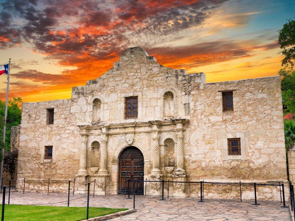 The Alamo in San Antonio is part of the road trips in Texas