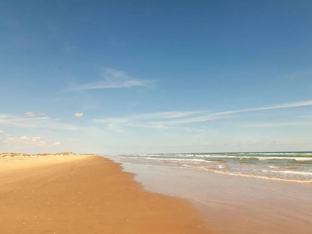 beach and ocean on Padre Island-one of the places to visit in Texas