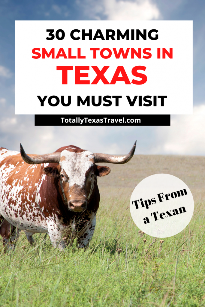 Texas small towns Pinterest Image