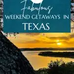 getaways in Texas pin image