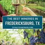 Fredericksburg Wineries Pinterest image