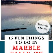 Things to do in Marble Falls Texas Pinterest Pin