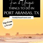 Things to do in Port Aransas Pinterest Pin Image