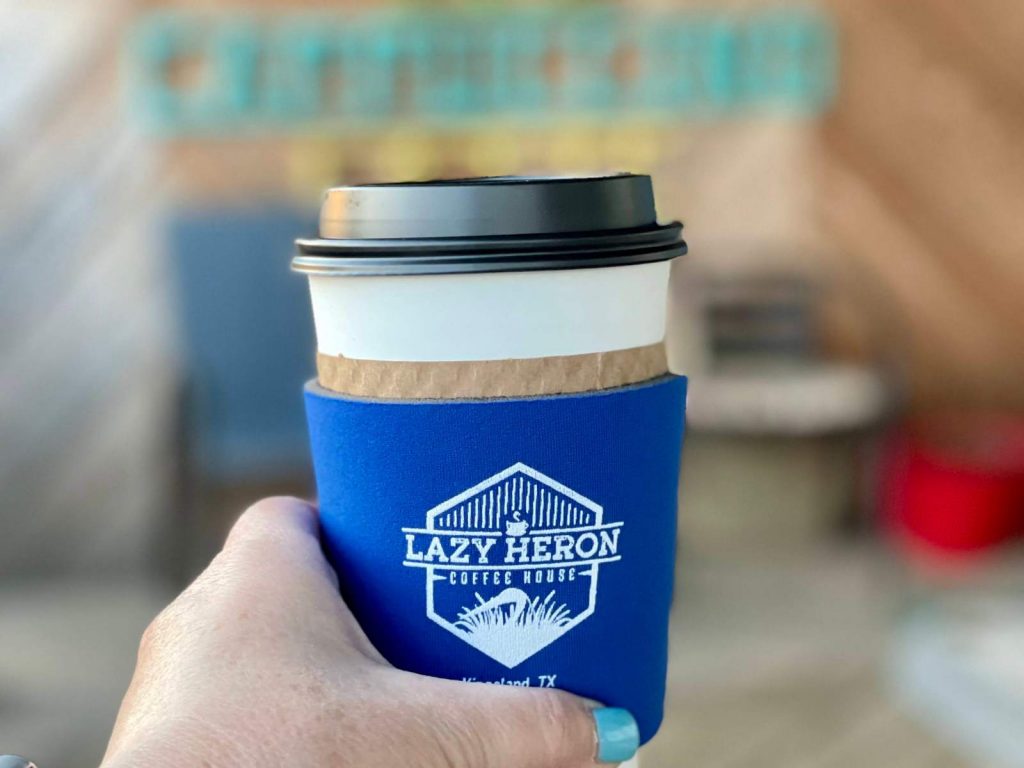 Blue Heron coffee in Kingsland, TX