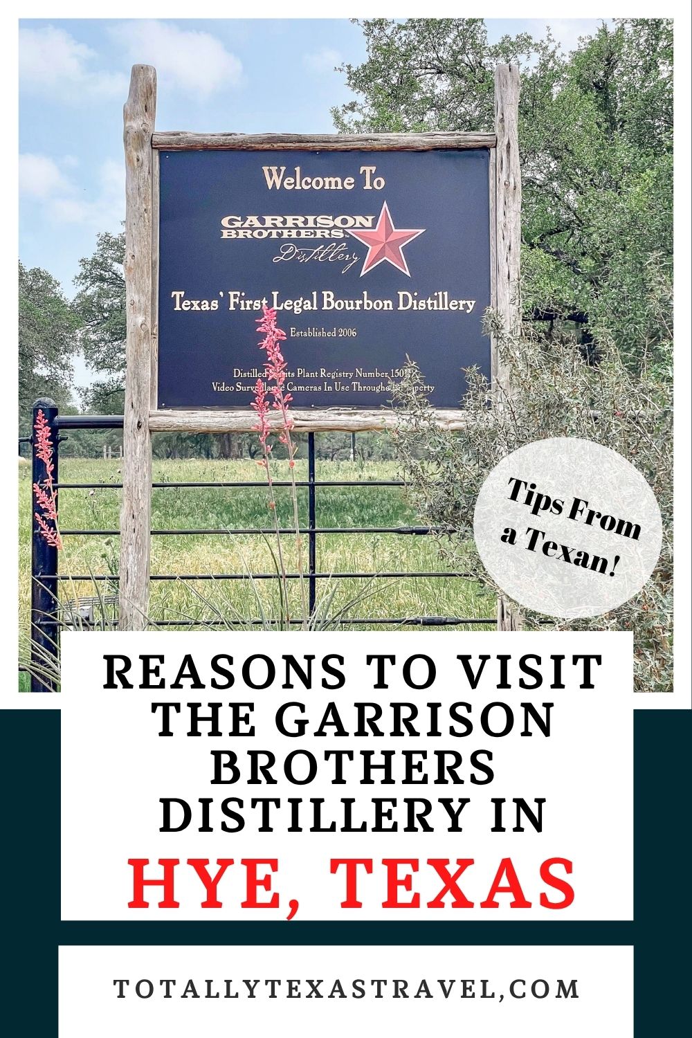 Garrison Brothers Distillery Pinterest Pin Image