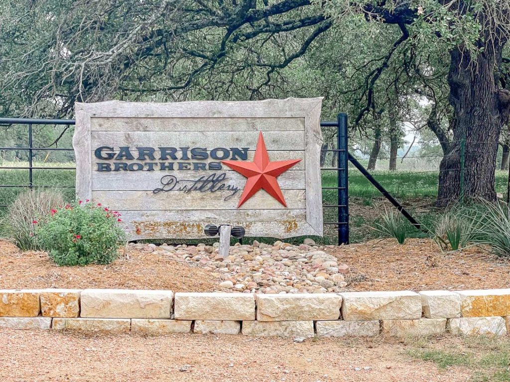 Garrison Brothers Bourbon distillery sign