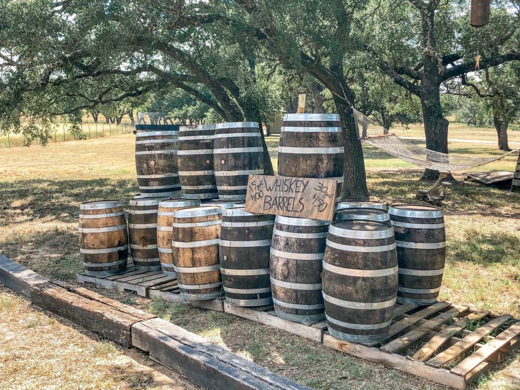 Whiskey Barrels at Garrison Brothers bourbon distillery