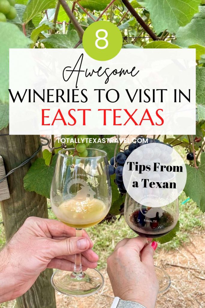 wineries in East Texas Pin Image