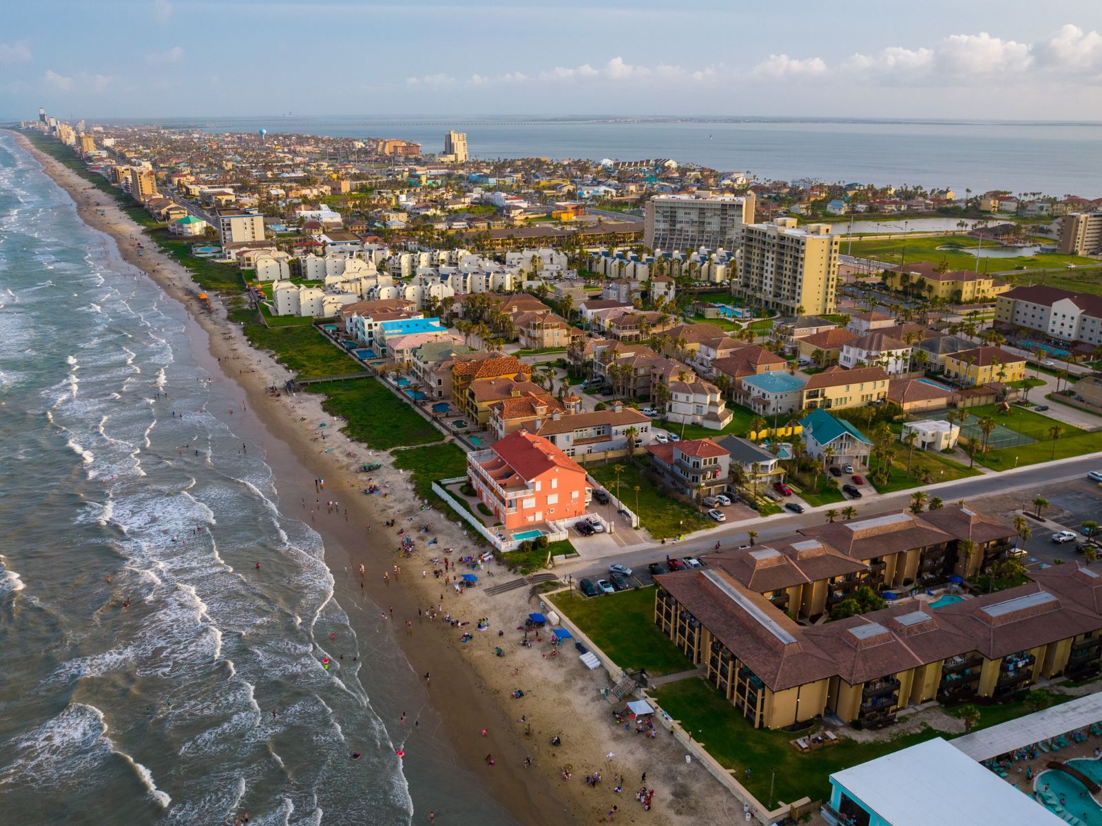 aerial view of South Padre Island