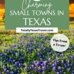 small towns in Texas Pinterest Pin Image