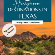 Honeymoon destinations in Texas Pinterest Pin