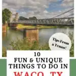 things to do in Waco, TX Pinterest Pin